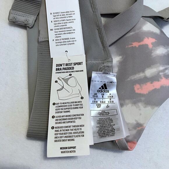 Adidas NWT Aeroready Tye Dye Sports Bra Women S - Picture 14 of 16